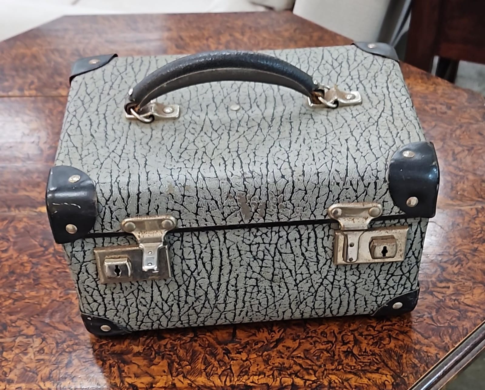 The main photo for Vintage small size 1950s cardboard suitcase